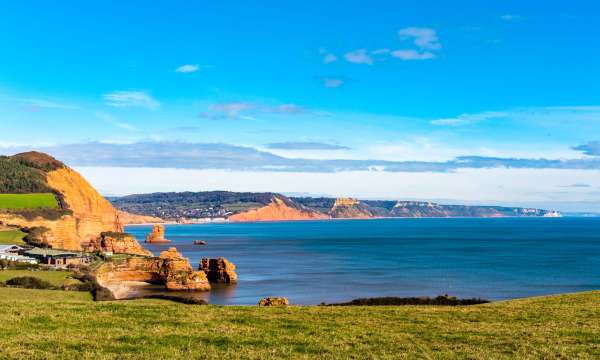 South Devon Coastline with Sidmouth Cliffs