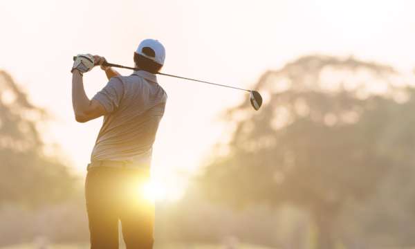 Man Playing Golf Lifestyle Concept