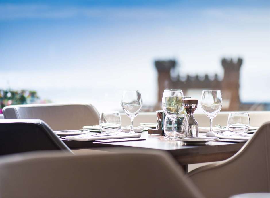 Belmont Hotel Restaurant Table Place Setting and View