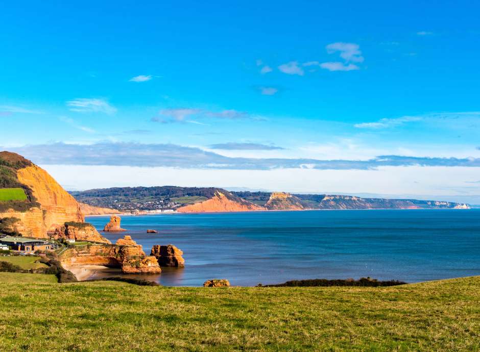 South Devon Coastline with Sidmouth Cliffs