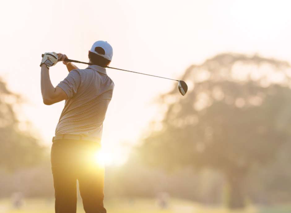 Man Playing Golf Lifestyle Concept
