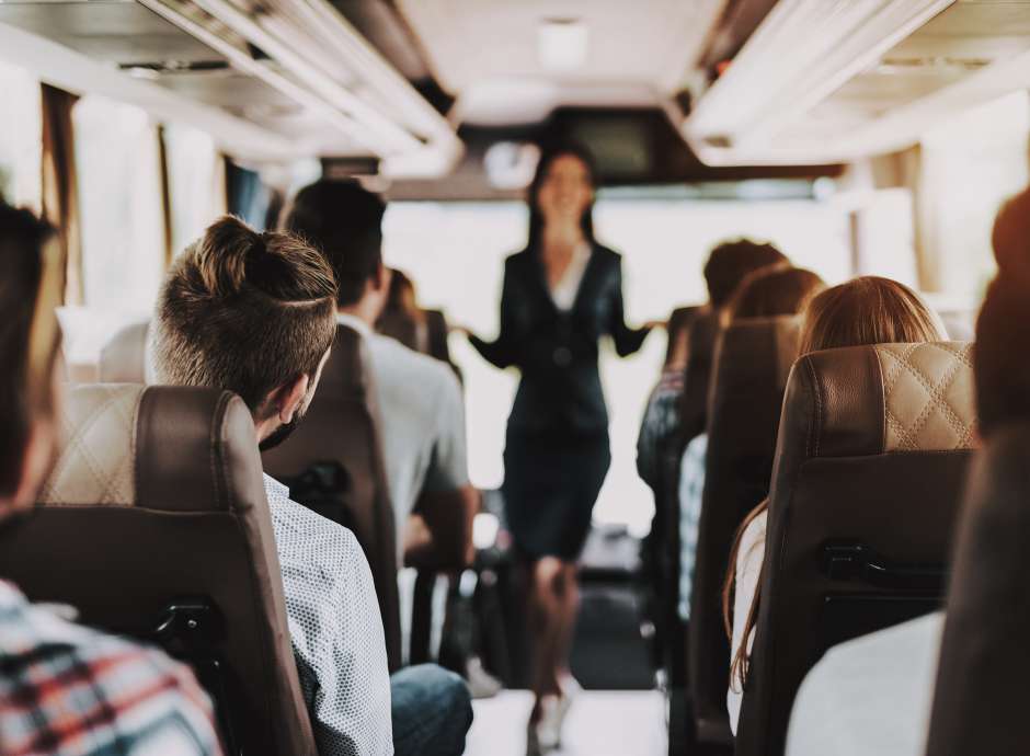 women on coach 