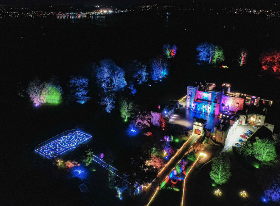 Powderham castle illuminations