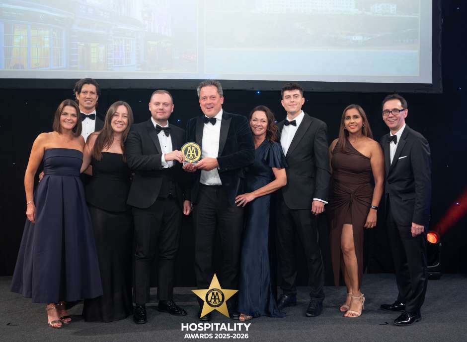 Brend group on stage for AA award