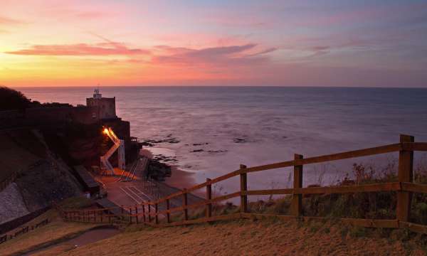 Jacobs Ladder Beach near Sidmouth South Devon at Sunrise